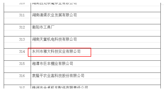 9.10永州市雅大科技實業(yè)有限公司再次獲得國家級高新技術(shù)企業(yè)稱號